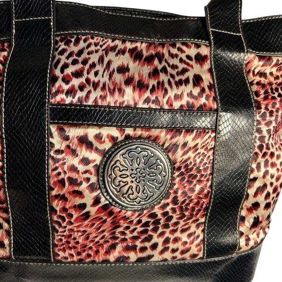 Trveviso Large Leopard Print Tote Bag - Picture 7 of 16